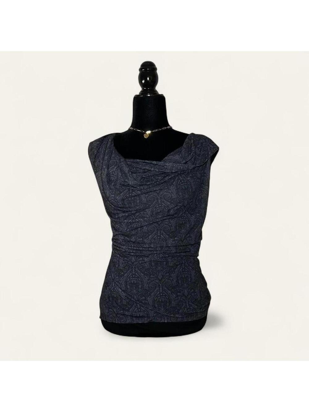 Reitmans Gray Tank Top Medium Soft Stretch Fit Casual Y2k Vibes Paisley